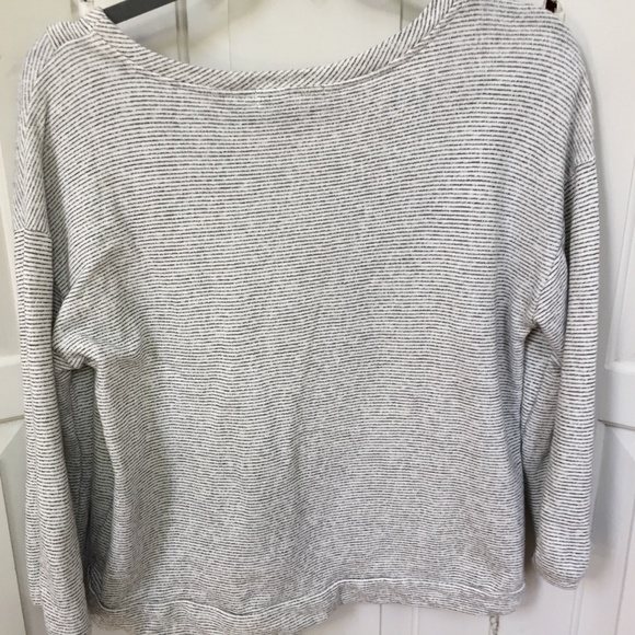 Grey & Gray Striped Cropped Sweatshirt - Picture 12 of 14